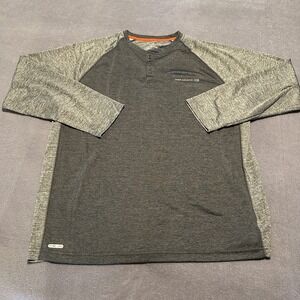 Free Country Gray Ultimate Comfort XXL Microtech Mens‎ Long Sleeve 2XL Shirt